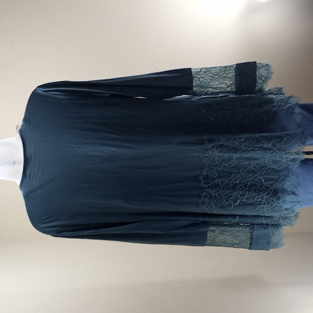 LOGO LORI GOLDSTEIN TIE AT BUST LACE CARDIGAN SZ.M - Picture 10 of 10